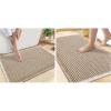 imageSmiry Bathroom Rugs Set 2 Piece30x20 Plus 24x17 Extra Soft Absorbent Bath Mats Non Slip Machine Washable Quick Dry Bath Rugs for Bathroom Floor Tub Shower BrownampCream