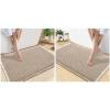imageSmiry Bathroom Rugs Set 2 Piece30x20 Plus 30x18 Extra Soft Absorbent Bath Mats Non Slip Machine Washable Quick Dry Bath Rugs for Bathroom Floor Tub Shower BrownampCream