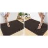 imageSmiry Bathroom Rugs Set 2 Piece30x20 Plus 30x18 Extra Soft Absorbent Bath Mats Non Slip Machine Washable Quick Dry Bath Rugs for Bathroom Floor Tub Shower Chocolate
