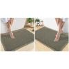 imageSmiry Bathroom Rugs Set 2 Piece30x20 Plus 30x18 Extra Soft Absorbent Bath Mats Non Slip Machine Washable Quick Dry Bath Rugs for Bathroom Floor Tub Shower Green