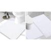 imageSmiry Chenille Bath Rug and Mats Set of 3 Non Slip Absorbent Shaggy Bath Rug for Tub Shower and Bath Room UShaped 24 x2030x 20UShaped 24 x20 White