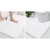 imageSmiry Memory Foam Bath Mat 30x20 and UShaped Toilet Bathroom Rugs 24x20Super Soft Absorbent Bathroom Rugs Non Slip Bath Rug Runner for Bathroom Floors White