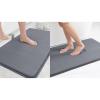imageSmiry Memory Foam Bath Mat Set 24x16 and 36x24 Dark Grey Super Soft Absorbent Bathroom Rugs Non Slip Bath Rug Runner for Shower Bathroom Floors