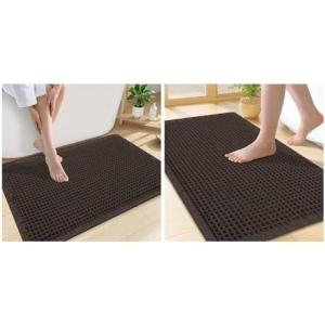 imageSmiry Bathroom Rugs Set 2 Piece30x20 Plus 24x17 Extra Soft Absorbent Bath Mats Non Slip Machine Washable Quick Dry Bath Rugs for Bathroom Floor Tub Shower Chocolate