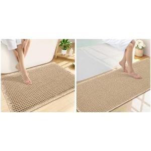 imageSmiry Bathroom Rugs Set 2 Piece30x20 Plus 59x20 Extra Soft Absorbent Bath Mats Non Slip Machine Washable Quick Dry Bath Rugs for Bathroom Floor Tub Shower Brown