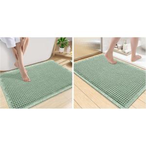imageSmiry Bathroom Rugs Set 2 Piece36x24 Plus 30x20 Extra Soft Absorbent Bath Mats Non Slip Machine Washable Quick Dry Bath Rugs for Bathroom Floor Tub Shower Sage Green