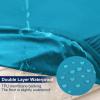 imageSmiry Waterproof Patio Cushion Covers Stretch Outdoor Couch Slipcovers Replacement Washable Furniture Protector Sofa Chair Seat Cover for Dogs and Pets 4 Pcs Navy BlueTeal