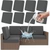 imageSmiry Waterproof Patio Cushion Covers Stretch Outdoor Couch Slipcovers Replacement Washable Furniture Protector Sofa Chair Seat Cover for Dogs and Pets 4 Pcs Navy BlueDark Grey