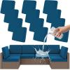imageSmiry Waterproof Patio Cushion Covers Stretch Outdoor Couch Slipcovers Replacement Washable Furniture Protector Sofa Chair Seat Cover for Dogs and Pets 4 Pcs Navy BluePeacock Blue