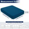 imageSmiry Waterproof Patio Cushion Covers Stretch Outdoor Couch Slipcovers Replacement Washable Furniture Protector Sofa Chair Seat Cover for Dogs and Pets 4 Pcs Navy BluePeacock Blue