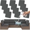 imageSmiry Waterproof Patio Cushion Covers Stretch Outdoor Couch Slipcovers Replacement Washable Furniture Protector Sofa Chair Seat Cover for Dogs and Pets 4 Pcs Navy BlueDark Grey