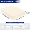 imageSmiry Waterproof Patio Cushion Covers Stretch Outdoor Couch Slipcovers Replacement Washable Furniture Protector Sofa Chair Seat Cover for Dogs and Pets 4 Pcs Navy BlueBeige