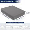 imageSmiry Waterproof Patio Cushion Covers Stretch Outdoor Couch Slipcovers Replacement Washable Furniture Protector Sofa Chair Seat Cover for Dogs and Pets 4 Pcs Navy BlueGrey