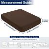 imageSmiry Waterproof Patio Cushion Covers Stretch Outdoor Couch Slipcovers Replacement Washable Furniture Protector Sofa Chair Seat Cover for Dogs and Pets 4 Pcs Navy BlueCoffee