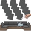 imageSmiry Waterproof Patio Cushion Covers Stretch Outdoor Couch Slipcovers Replacement Washable Furniture Protector Sofa Chair Seat Cover for Dogs and Pets 4 Pcs Navy BlueDark Grey