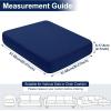 imageSmiry Waterproof Patio Cushion Covers Stretch Outdoor Couch Slipcovers Replacement Washable Furniture Protector Sofa Chair Seat Cover for Dogs and Pets 4 Pcs Navy BlueNavy Blue