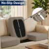 imageSmiry Waterproof Patio Cushion Covers Stretch Outdoor Couch Slipcovers Replacement Washable Furniture Protector Sofa Chair Seat Cover for Dogs and Pets 4 Pcs Navy BlueTaupe