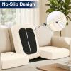 imageSmiry Waterproof Patio Cushion Covers Stretch Outdoor Couch Slipcovers Replacement Washable Furniture Protector Sofa Chair Seat Cover for Dogs and Pets 4 Pcs Navy BlueBeige
