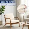 imageSmiry Waterproof Patio Cushion Covers Stretch Outdoor Couch Slipcovers Replacement Washable Furniture Protector Sofa Chair Seat Cover for Dogs and Pets 4 Pcs Navy BlueBeige