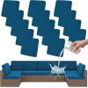 imageSmiry Waterproof Patio Cushion Covers Stretch Outdoor Couch Slipcovers Replacement Washable Furniture Protector Sofa Chair Seat Cover for Dogs and Pets 4 Pcs Navy BluePeacock Blue