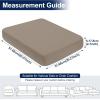 imageSmiry Waterproof Patio Cushion Covers Stretch Outdoor Couch Slipcovers Replacement Washable Furniture Protector Sofa Chair Seat Cover for Dogs and Pets 4 Pcs Navy BlueTaupe