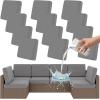 imageSmiry Waterproof Patio Cushion Covers Stretch Outdoor Couch Slipcovers Replacement Washable Furniture Protector Sofa Chair Seat Cover for Dogs and Pets 4 Pcs Navy BlueGrey