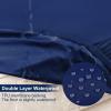 imageSmiry Waterproof Patio Cushion Covers Stretch Outdoor Couch Slipcovers Replacement Washable Furniture Protector Sofa Chair Seat Cover for Dogs and Pets 4 Pcs Navy BlueNavy Blue