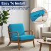 imageSmiry Waterproof Patio Cushion Covers Stretch Outdoor Couch Slipcovers Replacement Washable Furniture Protector Sofa Chair Seat Cover for Dogs and Pets 4 Pcs Navy BlueTeal