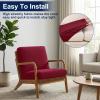 imageSmiry Waterproof Patio Cushion Covers Stretch Outdoor Couch Slipcovers Replacement Washable Furniture Protector Sofa Chair Seat Cover for Dogs and Pets 4 Pcs Navy BlueWine Red