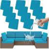 imageSmiry Waterproof Patio Cushion Covers Stretch Outdoor Couch Slipcovers Replacement Washable Furniture Protector Sofa Chair Seat Cover for Dogs and Pets 4 Pcs Navy BlueTeal