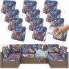 imageSmiry Waterproof Patio Cushion Covers Stretch Outdoor Couch Slipcovers Replacement Washable Furniture Protector Sofa Chair Seat Cover for Dogs and Pets 4 Pcs Navy BlueBlue Green