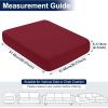 imageSmiry Waterproof Patio Cushion Covers Stretch Outdoor Couch Slipcovers Replacement Washable Furniture Protector Sofa Chair Seat Cover for Dogs and Pets 4 Pcs Navy BlueWine Red
