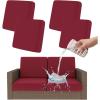 imageSmiry Waterproof Patio Cushion Covers Stretch Outdoor Couch Slipcovers Replacement Washable Furniture Protector Sofa Chair Seat Cover for Dogs and Pets 4 Pcs Navy BlueWine Red