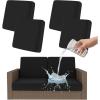 imageSmiry Waterproof Patio Cushion Covers Stretch Outdoor Couch Slipcovers Replacement Washable Furniture Protector Sofa Chair Seat Cover for Dogs and Pets 4 Pcs Navy BlueBlack