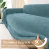 imageSmiry Couch Cover for Dogs Washable Chenille Sofa Covers for 3 Cushion Couch Soft Sofa Slipcover for Pets Thick Sectional Furniture Protector with Tassels Chocolate 71x118 InchBlue