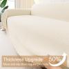 imageSmiry Couch Cover for Dogs Washable Chenille Sofa Covers for 3 Cushion Couch Soft Sofa Slipcover for Pets Thick Sectional Furniture Protector with Tassels Chocolate 71x118 InchBeige
