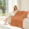 imageSmiry Couch Cover for Dogs Washable Chenille Sofa Covers for 3 Cushion Couch Soft Sofa Slipcover for Pets Thick Sectional Furniture Protector with Tassels Chocolate 71x118 InchOrange