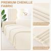 imageSmiry Couch Cover for Dogs Washable Chenille Sofa Covers for 3 Cushion Couch Soft Sofa Slipcover for Pets Thick Sectional Furniture Protector with Tassels Chocolate 71x118 InchBeige