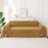 imageSmiry Couch Cover for Dogs Washable Chenille Sofa Covers for 3 Cushion Couch Soft Sofa Slipcover for Pets Thick Sectional Furniture Protector with Tassels Chocolate 71x118 InchYellow