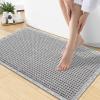 imageSmiry Bathroom Rugs Set 2 Piece30x20 Plus 30x18 Extra Soft Absorbent Bath Mats Non Slip Machine Washable Quick Dry Bath Rugs for Bathroom Floor Tub Shower Light Grey