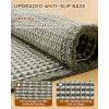 imageSmiry Bathroom Rugs Set 2 Piece36x24 Plus 30x20 Extra Soft Absorbent Bath Mats Non Slip Machine Washable Quick Dry Bath Rugs for Bathroom Floor Tub Shower Green amp Cream