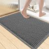imageSmiry Bathroom Rugs Set 2 Piece36x24 Plus 30x20 Extra Soft Absorbent Bath Mats Non Slip Machine Washable Quick Dry Bath Rugs for Bathroom Floor Tub Shower Dark Grey