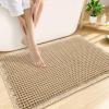 imageSmiry Bathroom Rugs Set 2 Piece47x20 Plus 30x20 Extra Soft Absorbent Bath Mats Non Slip Machine Washable Quick Dry Bath Rugs for Bathroom Floor Tub Shower Brown