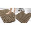 imageSmiry Bathroom Rugs Mat Set 2 Piece 30X20UShaped 24x20 Extra Soft Absorbent Non Slip Rubber Backing Machine Washable Quick Dry Chenille Bath Rug Set for Tub Shower and FloorCamel