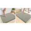 imageSmiry Bathroom Rugs Set 2 Piece36x24 Plus 30x20 Extra Soft Absorbent Bath Mats Non Slip Machine Washable Quick Dry Bath Rugs for Bathroom Floor Tub Shower Green amp Cream