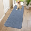 image:imageSmiry Dog Door Mat for Muddy Paws 24x16 Absorbent Microfiber Dirt Trapper Pet Doormat NonSlip Washable Quick Dry Chenille Front Door Mat Entryway Rug for Indoor and Outdoor GreyAiry Blue