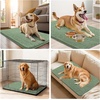 image:imageSmiry Dog Door Mat for Muddy Paws 24x16 Absorbent Microfiber Dirt Trapper Pet Doormat NonSlip Washable Quick Dry Chenille Front Door Mat Entryway Rug for Indoor and Outdoor GreyOlive Green