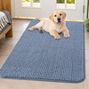 image:imageSmiry Dog Door Mat for Muddy Paws 24x16 Absorbent Microfiber Dirt Trapper Pet Doormat NonSlip Washable Quick Dry Chenille Front Door Mat Entryway Rug for Indoor and Outdoor GreyAiry Blue