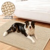 image:imageSmiry Dog Door Mat for Muddy Paws 24x16 Absorbent Microfiber Dirt Trapper Pet Doormat NonSlip Washable Quick Dry Chenille Front Door Mat Entryway Rug for Indoor and Outdoor GreyBeige