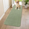 image:imageSmiry Dog Door Mat for Muddy Paws 24x16 Absorbent Microfiber Dirt Trapper Pet Doormat NonSlip Washable Quick Dry Chenille Front Door Mat Entryway Rug for Indoor and Outdoor GreySage Green